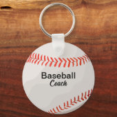 Aangepaste Baseball Coach Keepsake Sleutelhanger (Voorkant)