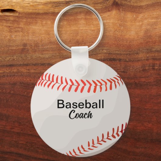 Aangepaste Baseball Coach Keepsake Sleutelhanger (Voorkant)