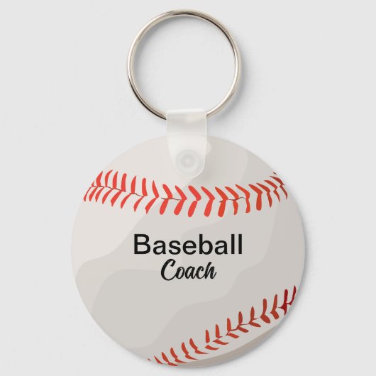 Aangepaste Baseball Coach Keepsake Sleutelhanger (Achterkant)