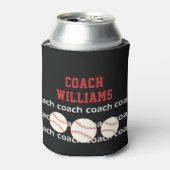 Aangepaste Baseball Coach-Koelbox Blikjeskoeler (Blikje Voorkant)