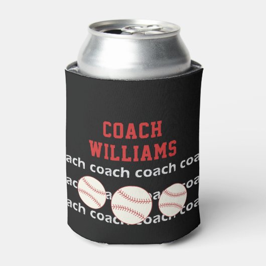Aangepaste Baseball Coach-Koelbox Blikjeskoeler (Blikje Voorkant)