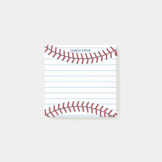 Aangepaste Baseball Coach of Ball Player Lined Spo Post-it® Notes (Voorkant)