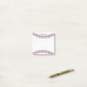 Aangepaste Baseball Coach of Ball Player Lined Spo Post-it® Notes (Op bureau)