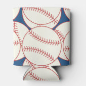 Aangepaste Baseball Coach Pattern Blue Red Koelbox Blikjeskoeler (Achterkant)