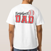Aangepaste Baseball Dad T-Shirt (Achterkant)