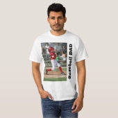 Aangepaste Baseball Dad T-Shirt (Voorkant volledig)