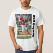 Aangepaste Baseball Dad T-Shirt (Voorkant)