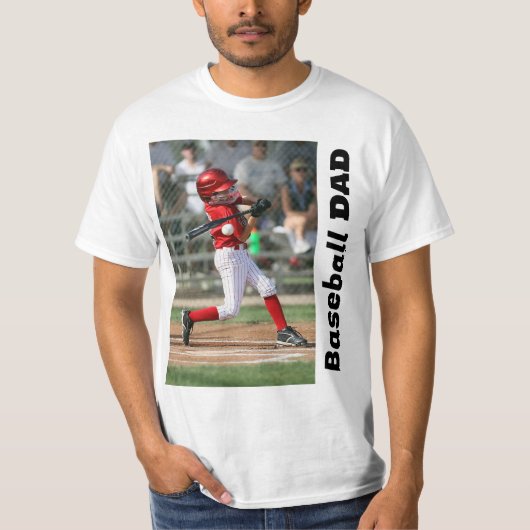 Aangepaste Baseball Dad T-Shirt (Voorkant)