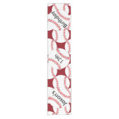 Aangepaste Baseball Design Table Runner Korte Tafelloper (Voorkant)