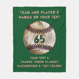 Aangepaste Baseball Fleece Blanket, 