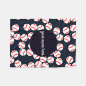 Aangepaste Baseball Fleece Blanket (Voorkant (Horizontaal))