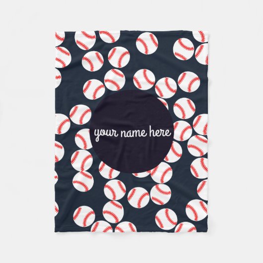 Aangepaste Baseball Fleece Blanket (Voorkant)