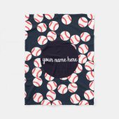 Aangepaste Baseball Fleece Blanket Deken (Voorkant)