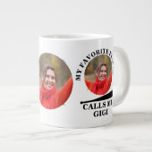 Aangepaste baseball-foto van mijn favoriete baseba grote koffiekop (Voorkant rechts)