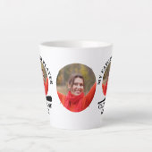 Aangepaste baseball-foto van mijn favoriete baseba latte mok (Voorkant)