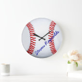 Aangepaste Baseball Grote wandklok (Huis)