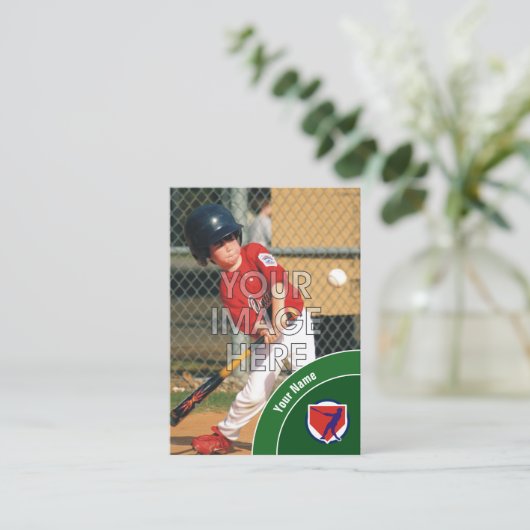 Aangepaste Baseball-handelskaart Visitekaartje (Staand voorkant)