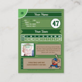 Aangepaste Baseball-handelskaart Visitekaartje (Achterkant)