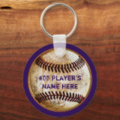 Aangepaste Baseball-keyketens voor cadeautjes van  Sleutelhanger (Voorkant)