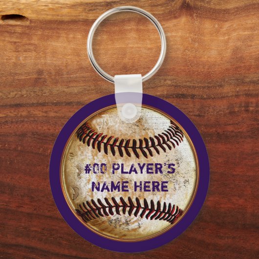 Aangepaste Baseball-keyketens voor cadeautjes van  Sleutelhanger (Voorkant)
