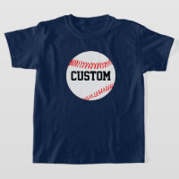 Aangepaste Baseball-kleuren en teamnaam T-Shirt vo