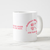 Aangepaste Baseball Moeder Team Beker | Perfecte C Grote Koffiekop (Voorkant rechts)