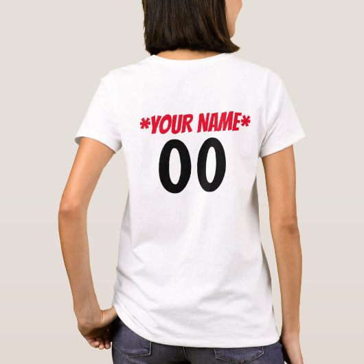 Aangepaste Baseball Mom Gepersonaliseerde Team Squ T-shirt (Achterkant)