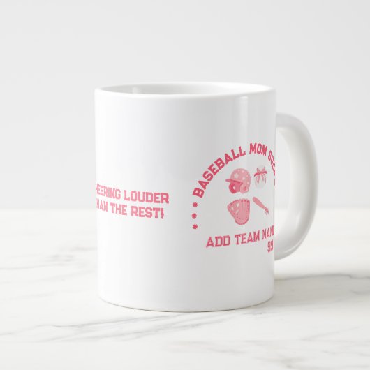 Aangepaste Baseball Mom Squad Mok | Perfect cadeau (Voorkant rechts)