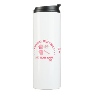 Aangepaste Baseball Mom Squad Thermal Tumbler Gift Thermosbeker
