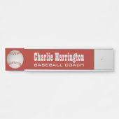 Aangepaste Baseball-naam en -kleur Deurbordje (Voorkant)