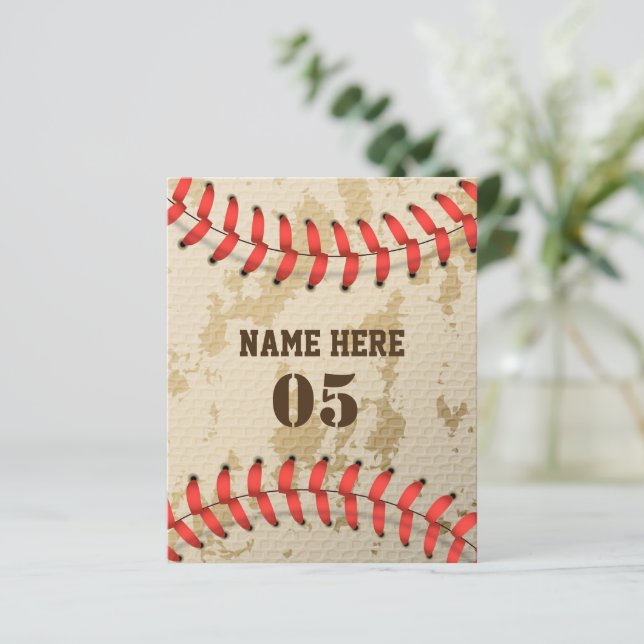 Aangepaste  Baseball Name Number Retro (Staand voorkant)