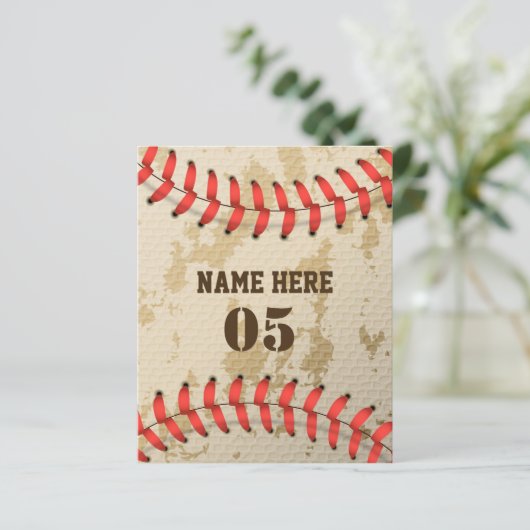 Aangepaste Baseball Name Number Retro (Staand voorkant)