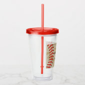 Aangepaste  Baseball Name Number Retro Acryl Drinkbeker (Rechts)