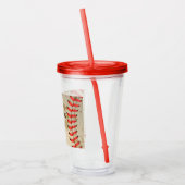 Aangepaste  Baseball Name Number Retro Acryl Drinkbeker (Links)
