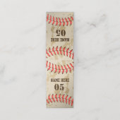Aangepaste  Baseball Name Number Retro Afsprakenkaart (Buitenkant ongevouwen)