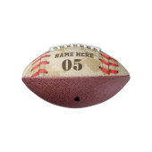Aangepaste Baseball Name Number Retro American Football (Gedraaid 270)