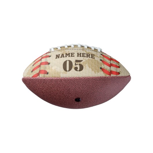 Aangepaste  Baseball Name Number Retro American Football (Gedraaid 270)