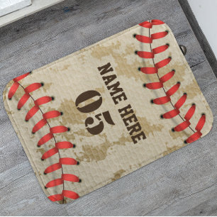 Aangepaste Baseball Name Number Retro Badmat