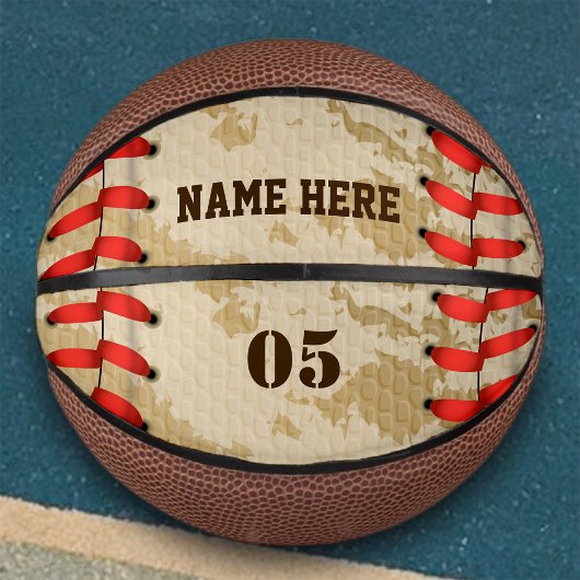 Aangepaste  Baseball Name Number Retro Basketbal