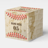 Aangepaste  Baseball Name Number Retro Bedankdoosjes (Voorkant Zijde)