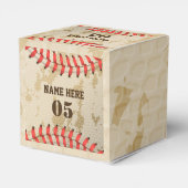 Aangepaste  Baseball Name Number Retro Bedankdoosjes (Achterkant)