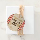 Aangepaste  Baseball Name Number Retro Bedankjes Labels (In situ)