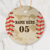 Aangepaste  Baseball Name Number Retro Bedankjes Labels (Achterkant)