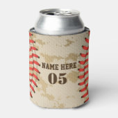 Aangepaste  Baseball Name Number Retro Blikjeskoeler (Blikje Voorkant)