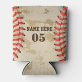 Aangepaste  Baseball Name Number Retro Blikjeskoeler (Voorkant)