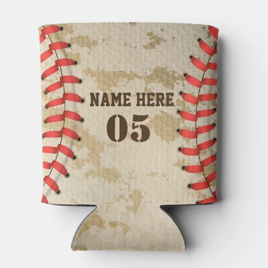 Aangepaste  Baseball Name Number Retro Blikjeskoeler (Achterkant)