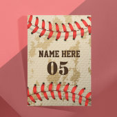 Aangepaste Baseball Name Number Retro Briefpapier
