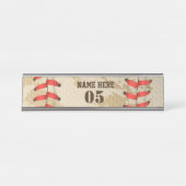 Aangepaste  Baseball Name Number Retro Bureau Naambordje (Voorkant)