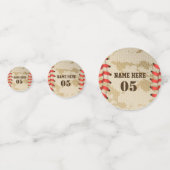 Aangepaste Baseball Name Number Retro Confetti (Achterkanten)