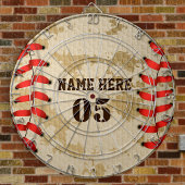 Aangepaste Baseball Name Number Retro Dartbord